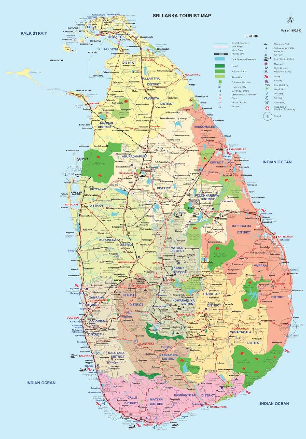 Sri Lanka ampara district kaart