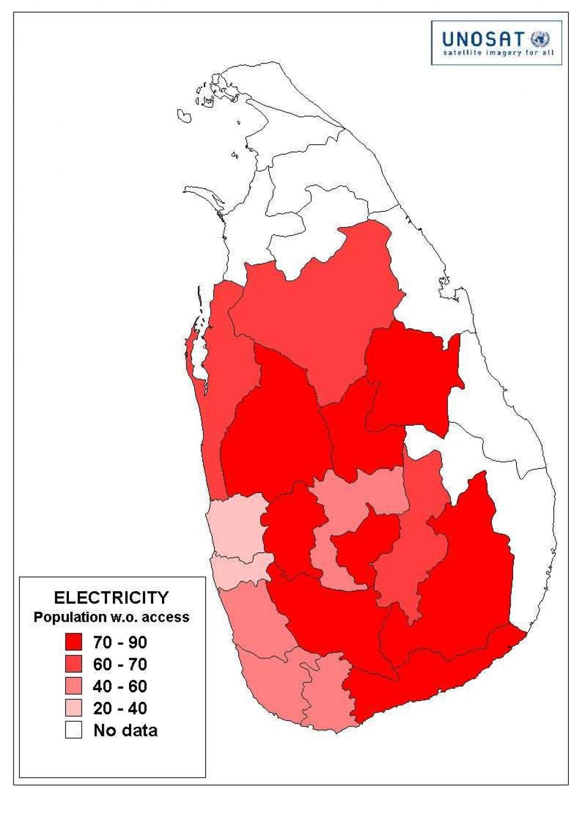 Sri Lankaanse bevolking kaart