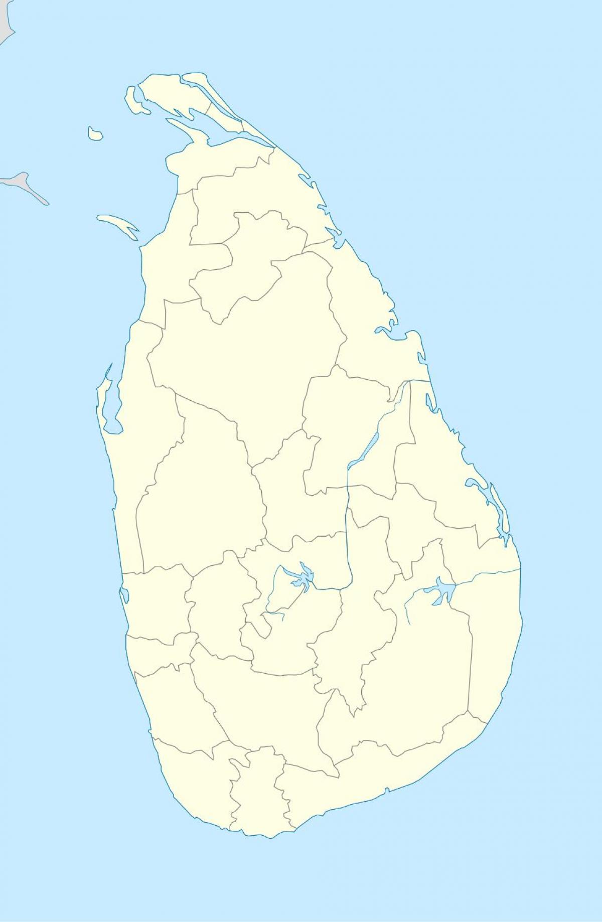 kaart van Sri Lanka divisie secretariaat