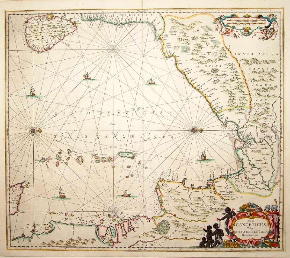 het oude Sri Lanka kaart