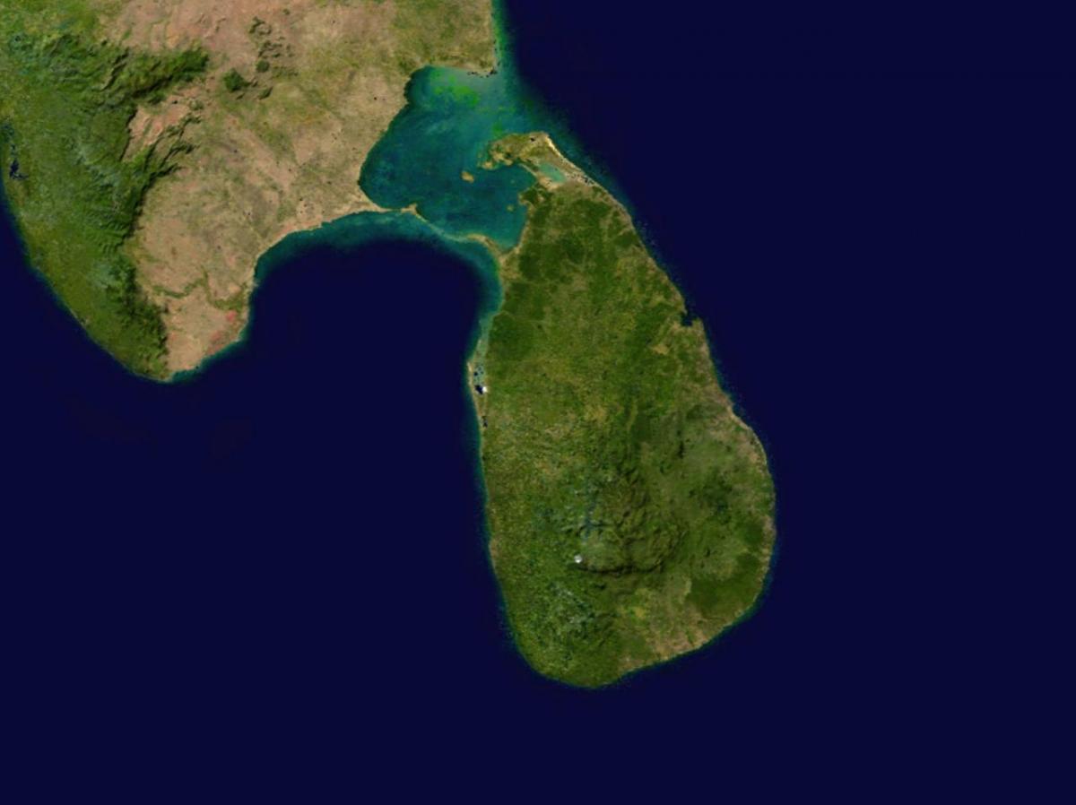 online satelliet kaart van Sri Lanka
