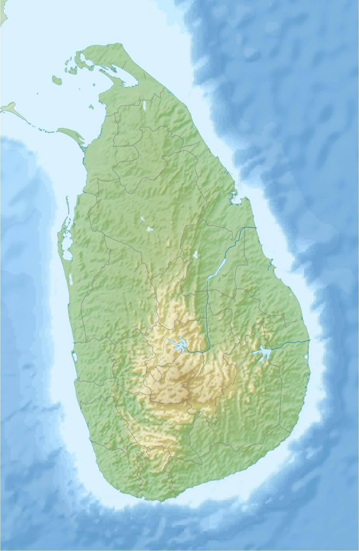 kaart van de aarde in kaart Sri Lanka