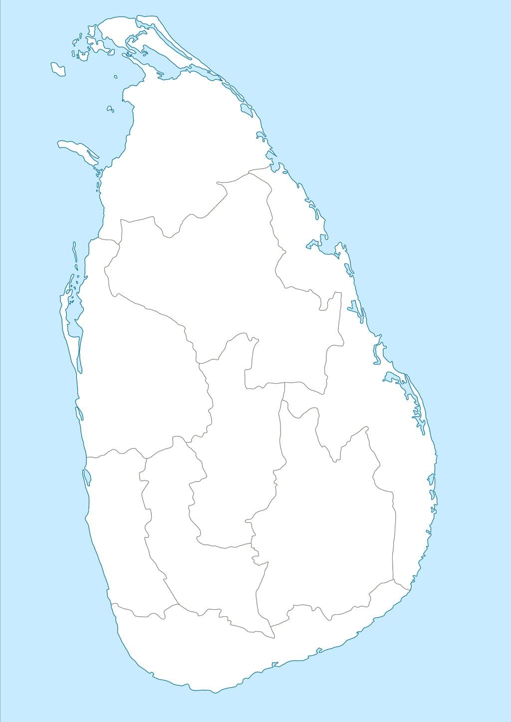 kaart van Sri Lanka nidan