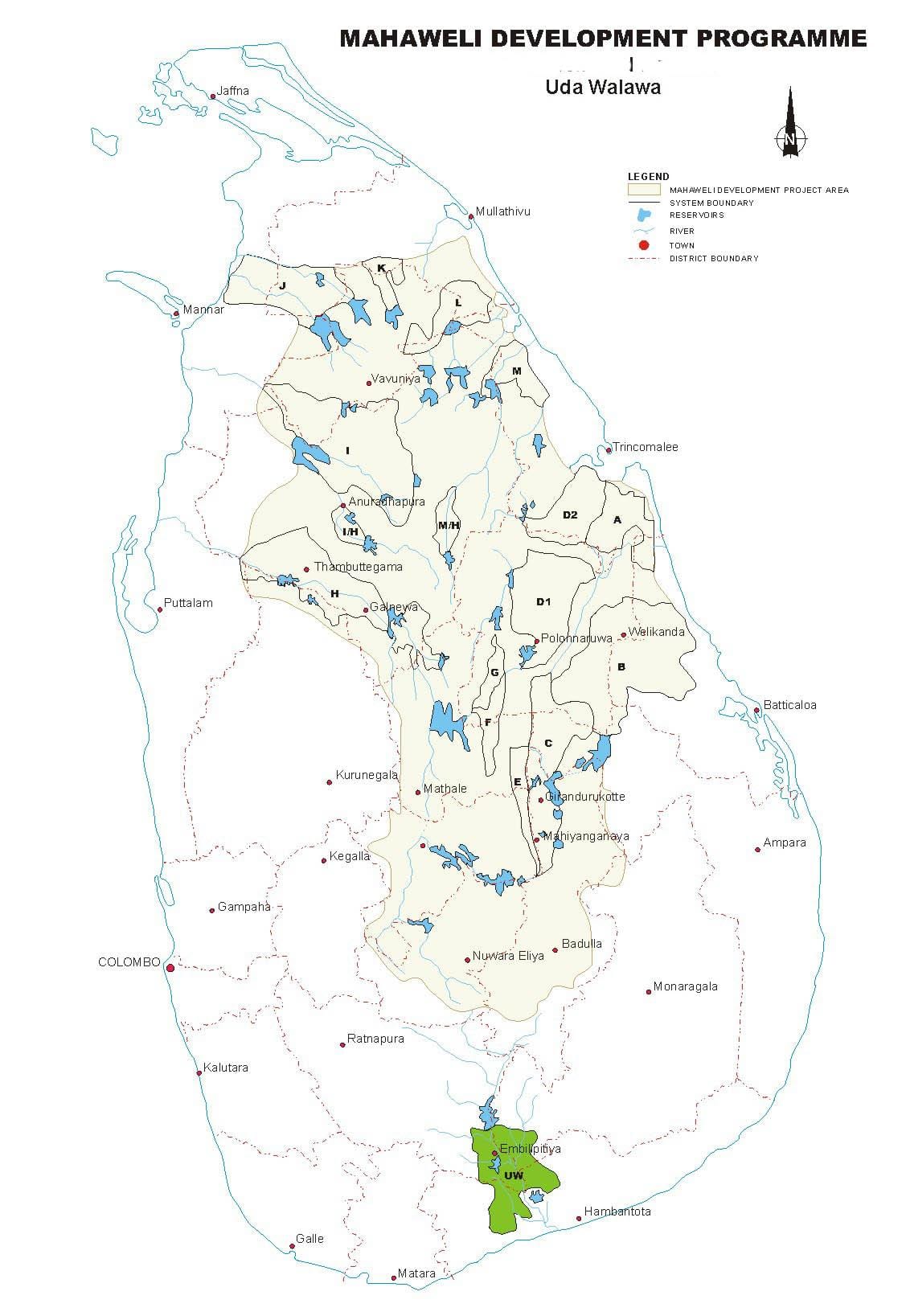 kaart van tanks in Sri Lanka