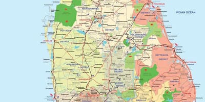 Sri Lanka ampara district kaart