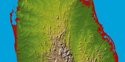 Kaart van Sri Lanka 3d