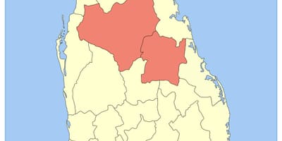 Centrale provincie van Sri Lanka kaart