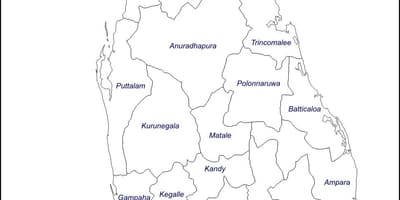 Sri Lanka kaart tekenen