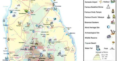Kaart van Sri Lanka kaart informatie