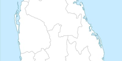 Kaart van Sri Lanka nidan