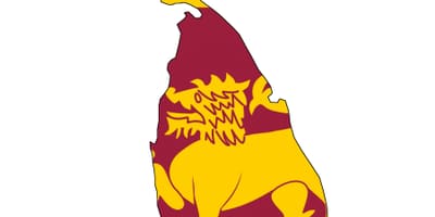 Kaart van Sri Lanka vlag
